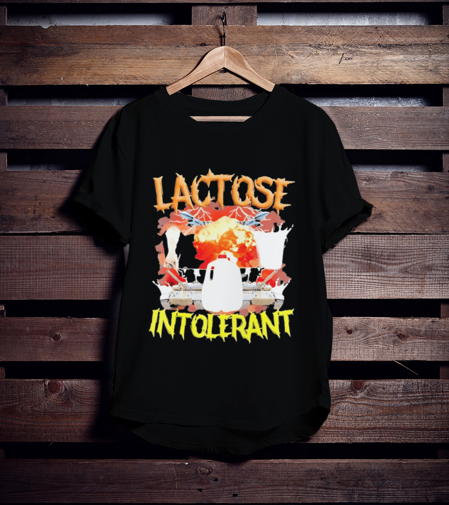 Lactose Intolerant Explosive Milk Jug Meme T-Shirt