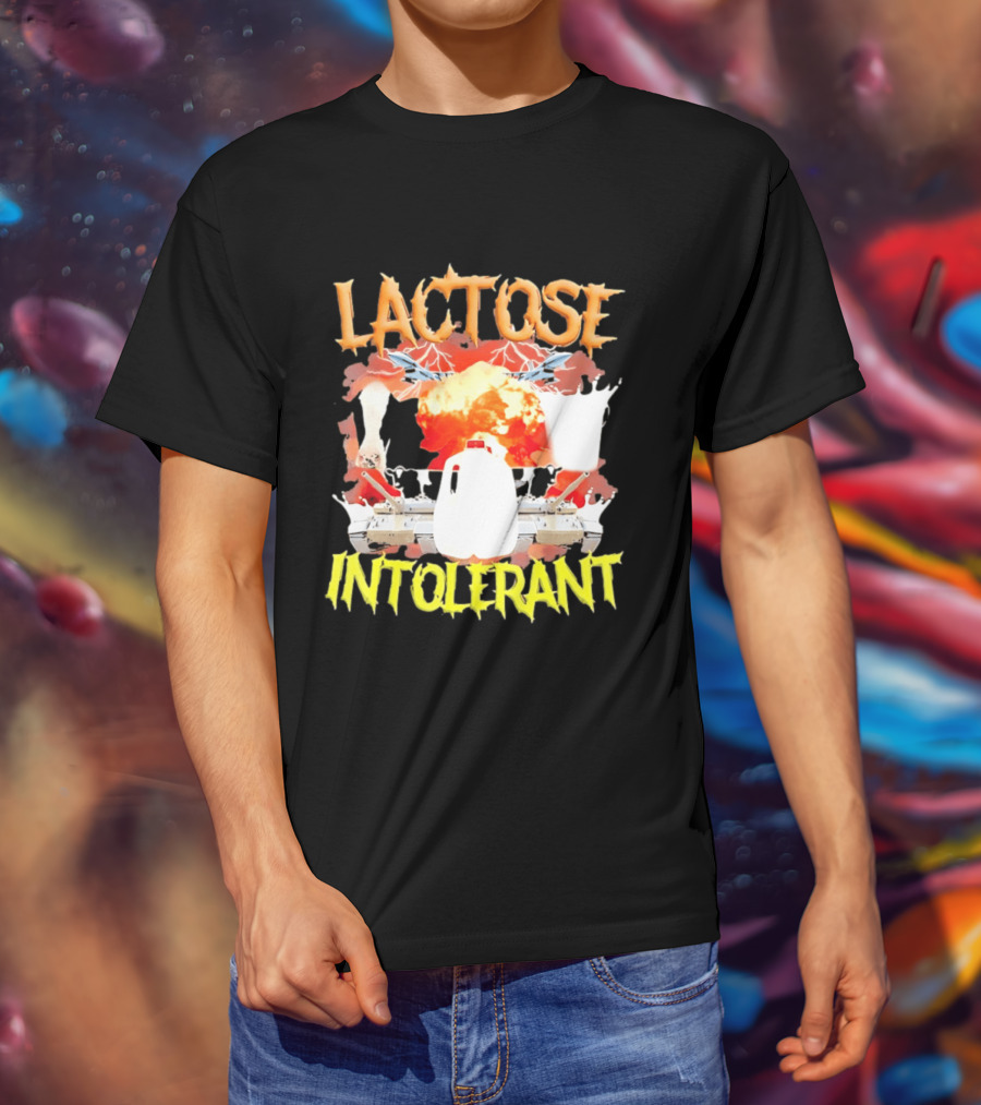 Lactose Intolerant Explosive Milk Jug Meme T-Shirt