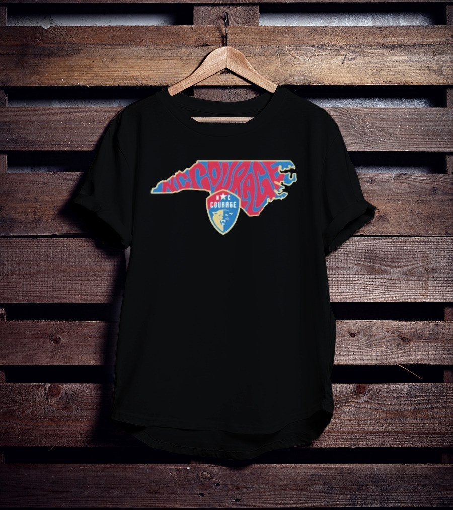 NC Courage Groovy State Map Team Spirit T-Shirt