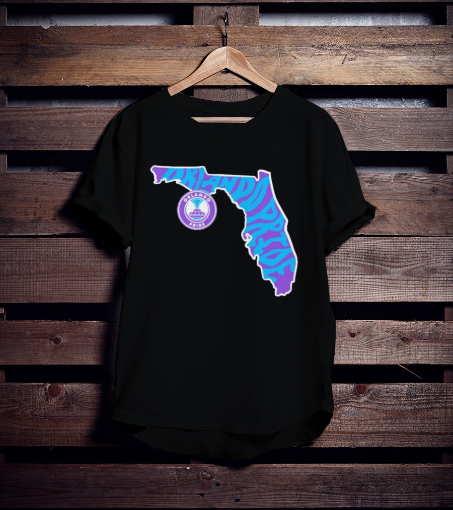 Orlando Pride Groovy State Of Florida Map Team T-Shirt