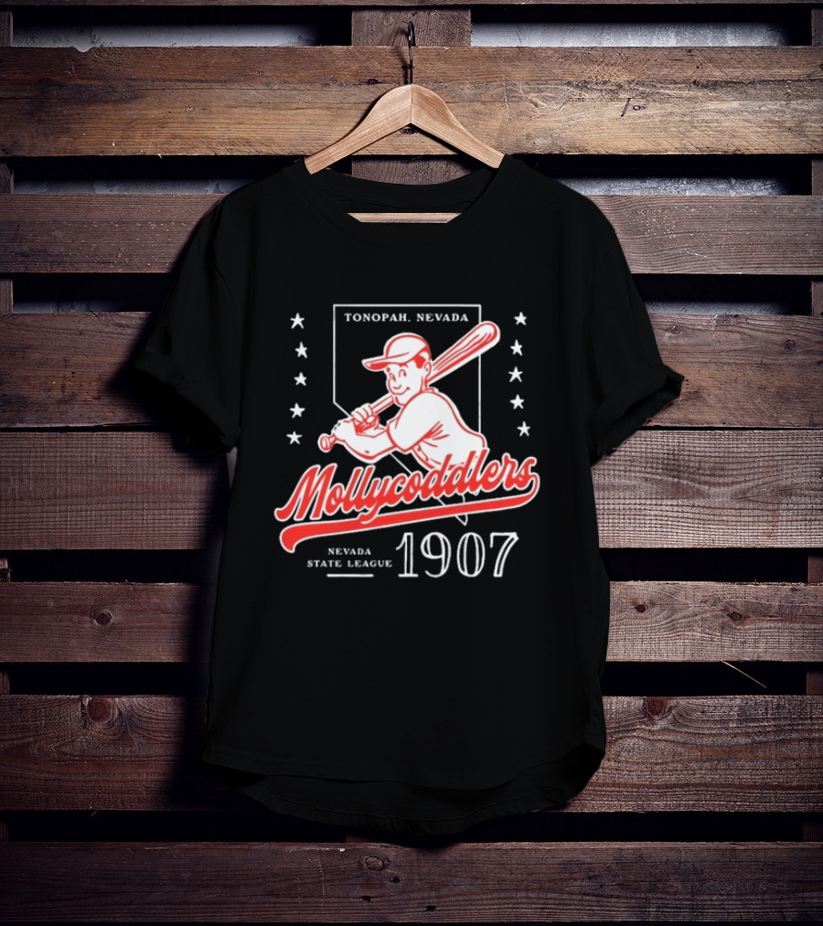 Tonopah Nevada Mollycoddlers Nevada State League 1907 Baseball T-Shirt