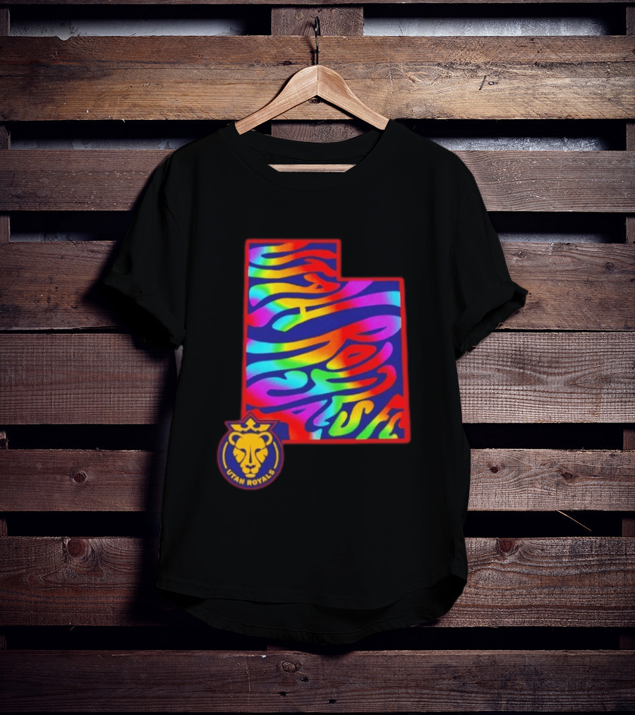 Utah Royals FC Pride Groovy Rainbow State T-Shirt