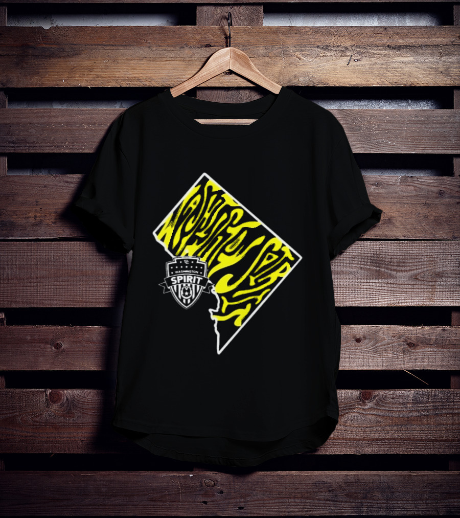 Washington Spirit Groovy State Team Logo Yellow T-Shirt