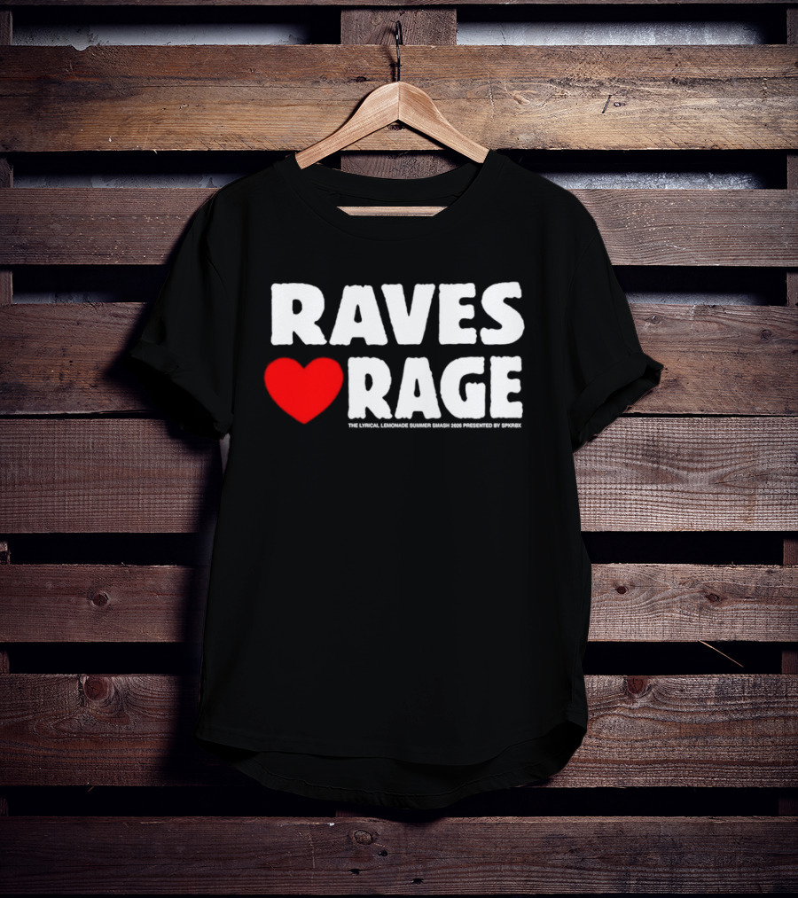 Raves Love Rage Summer Smash 2026 Festival Black Trucker T-Shirt