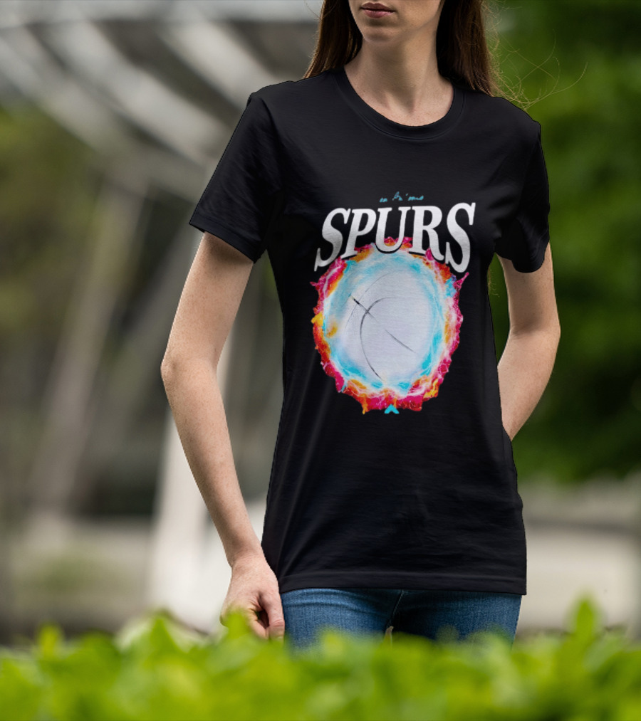 San Antonio Spurs Basketball Cosmic Energy Burst 2026 T-Shirt