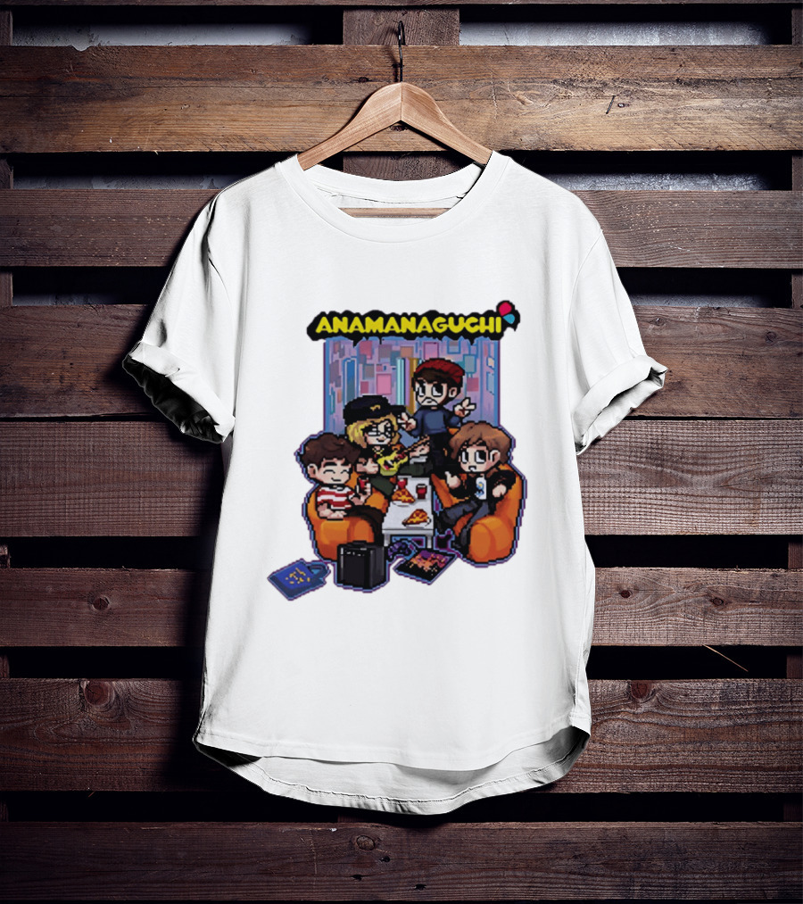 Anamanaguchi Scott Pilgrim Vs The World The Game Retro Pixel Art Scene T-Shirt