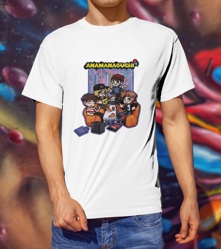 Anamanaguchi Scott Pilgrim Vs The World The Game Retro Pixel Art Scene T-Shirt