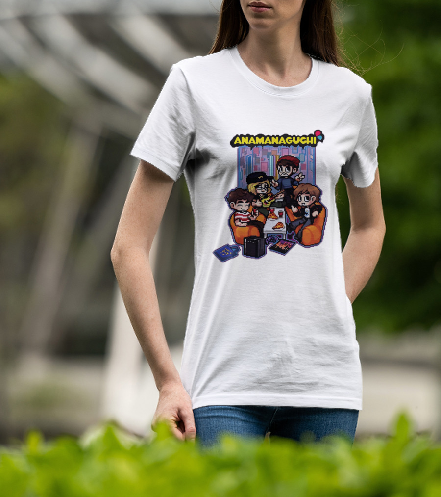 Anamanaguchi Scott Pilgrim Vs The World The Game Retro Pixel Art Scene T-Shirt