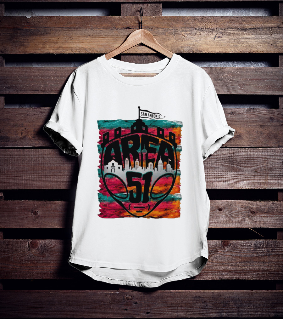 Area 51 San Antonio Spurs NBA Fiesta Skyline 2026 Victor Wembanyama T-Shirt