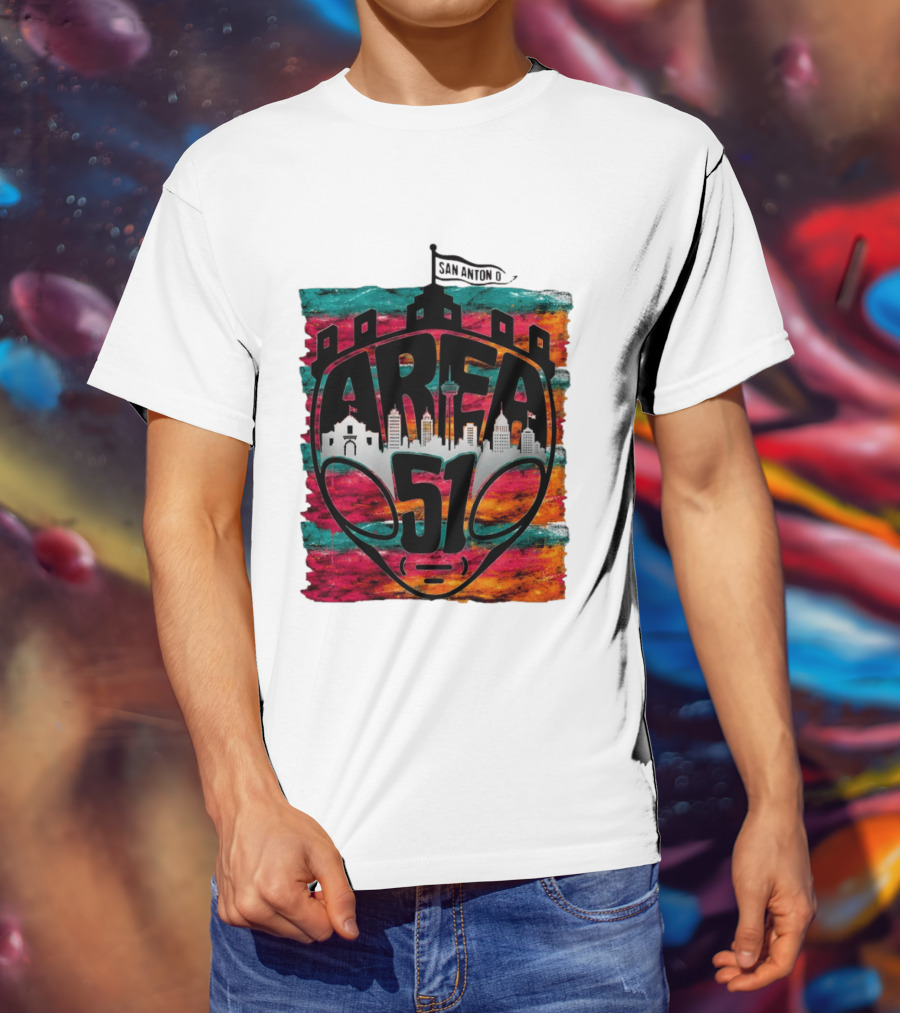 Area 51 San Antonio Spurs NBA Fiesta Skyline 2026 Victor Wembanyama T-Shirt