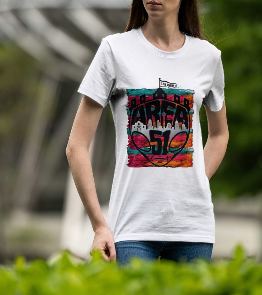 Area 51 San Antonio Spurs NBA Fiesta Skyline 2026 Victor Wembanyama T-Shirt