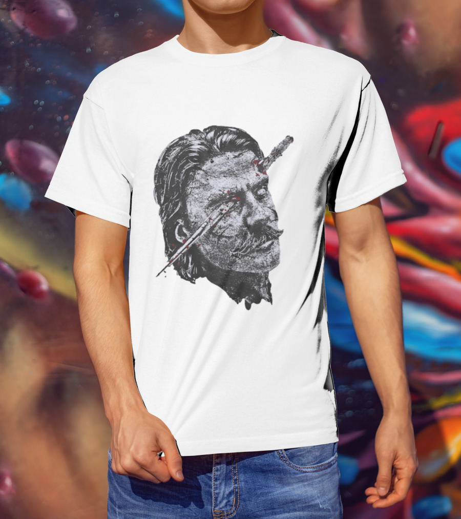 Chud The Builder Black And White Drawing With Eye Injury Dalton Eatherly T-Shirt