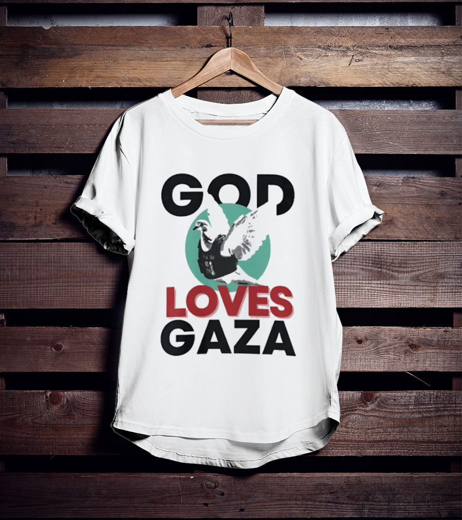 GOD LOVES GAZA Bird T-Shirt