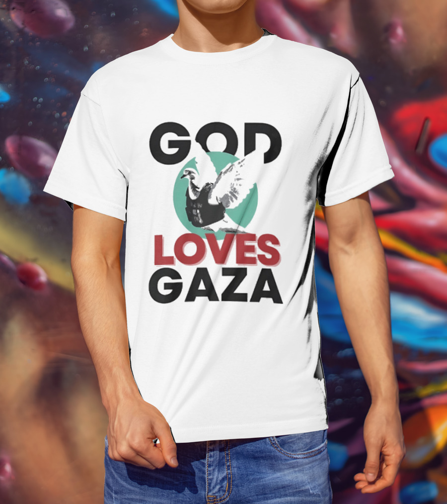 GOD LOVES GAZA Bird T-Shirt