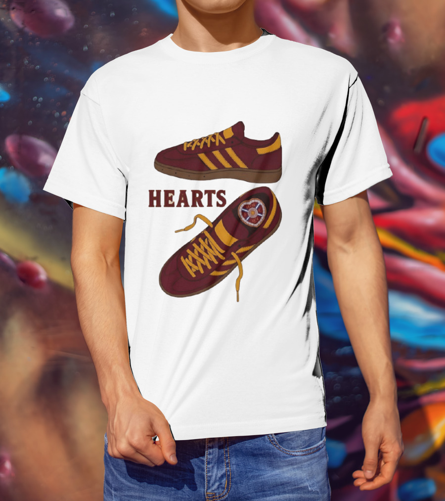 Hearts Casuals 1874 Maroon And Gold Shoes T-Shirt