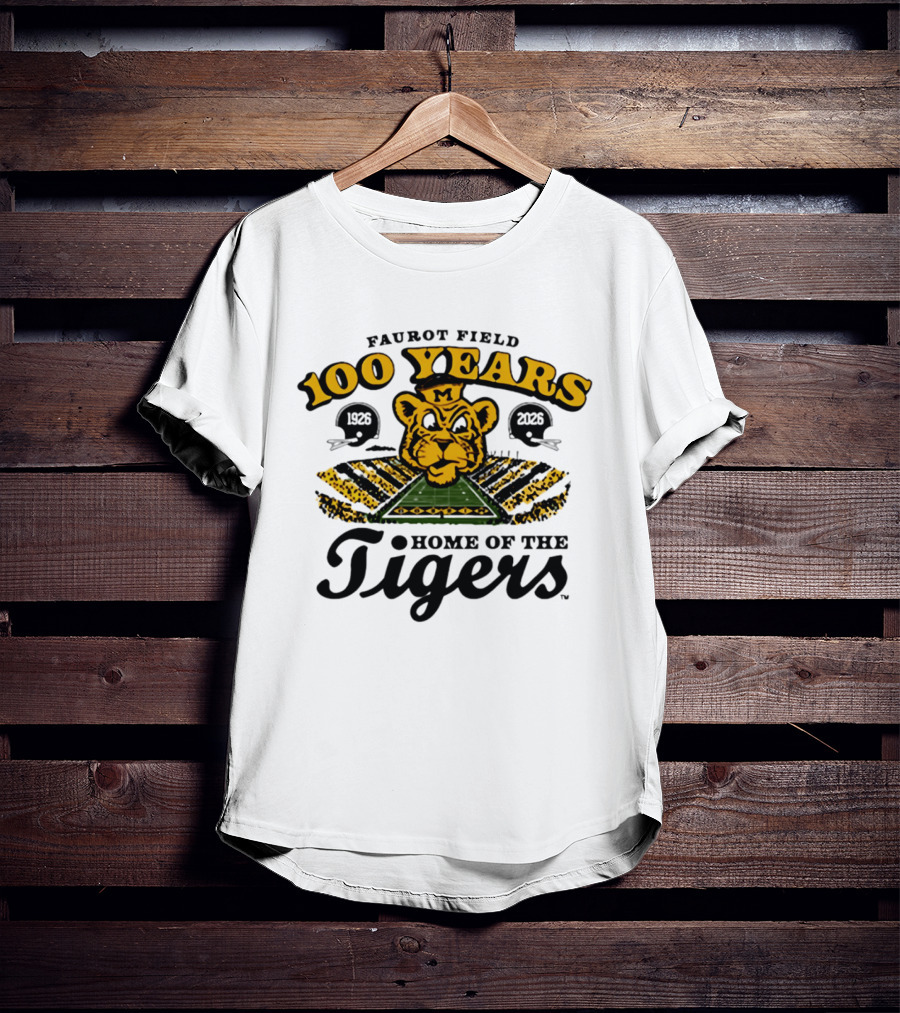Faurot Field 100 Years Home Of The Tigers 1926 2026 T-Shirt