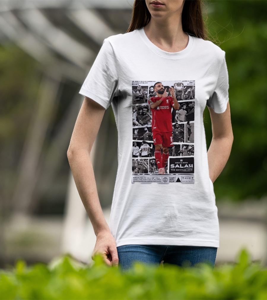Mohamed Salah Liverpool FC The Egyptian King Magazine Collage T-Shirt