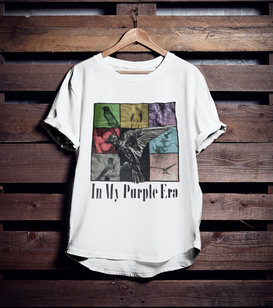 In My Purple Era Swallow Collage T-Shirt