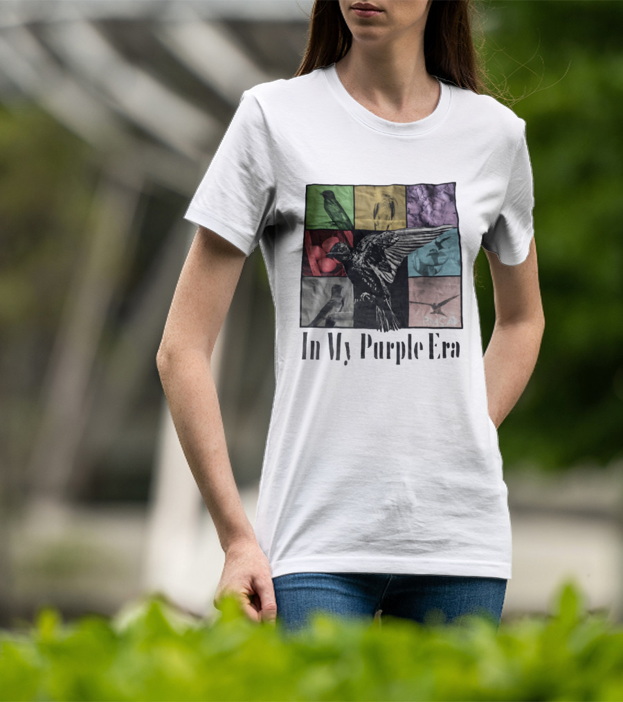 In My Purple Era Swallow Collage T-Shirt