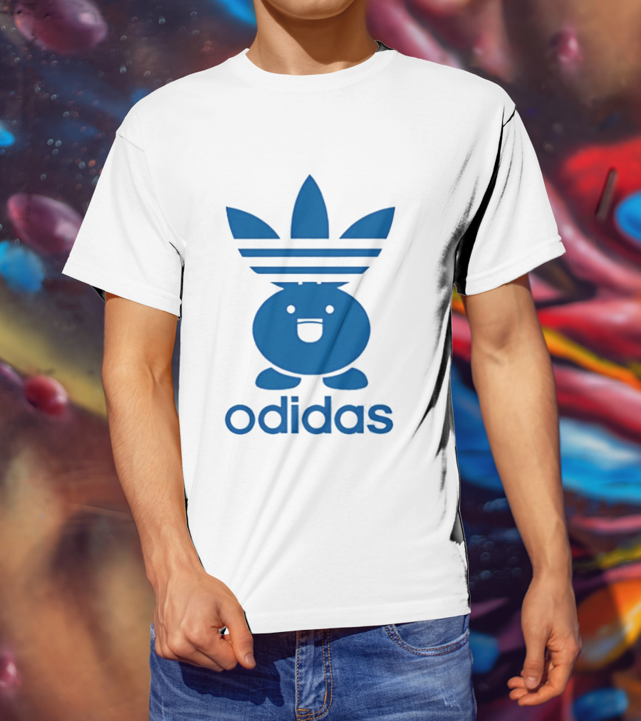 Odidas Pokemon Oddish Mashup Blue T-Shirt
