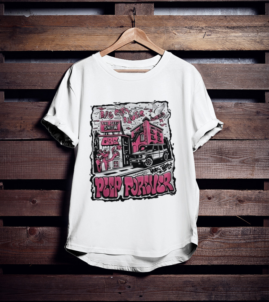 Big City Blues Peep Show Peep Forever Pink Panther GBC Park Avenue T-Shirt