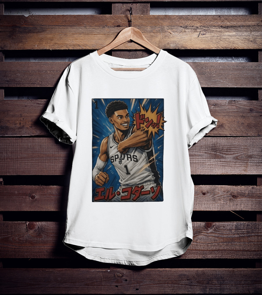 Victor Wembanyama San Antonio Spurs Manga Style Basketball T-Shirt