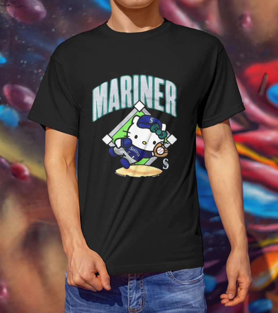 Hello Kitty Seattle Mariners Baseball 2026 MLB Mariner T-Shirt