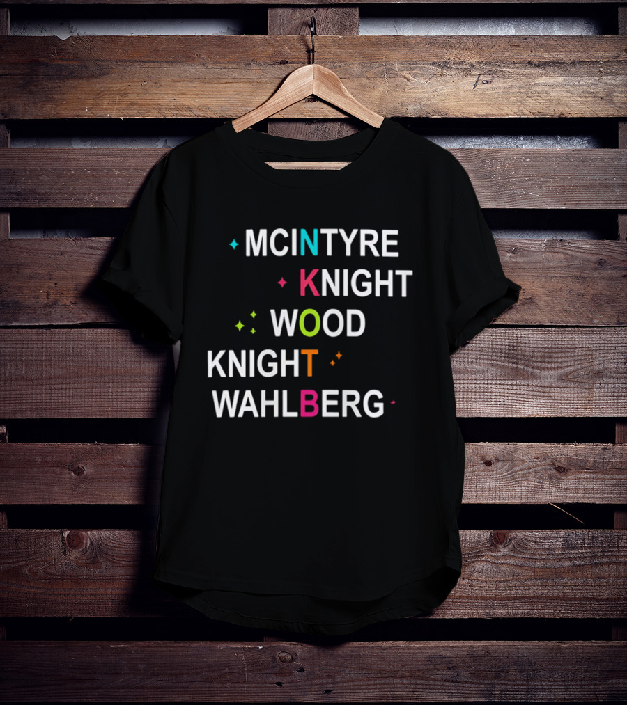 NKOTB McIntyre Knight Wood Wahlberg Colorful T-Shirt