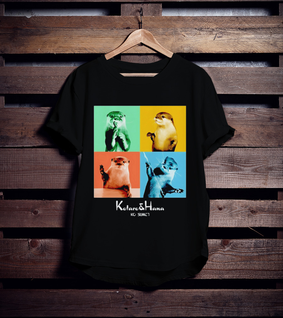 Kotaro And Hana Otters Pop Art Kotsumet T-Shirt