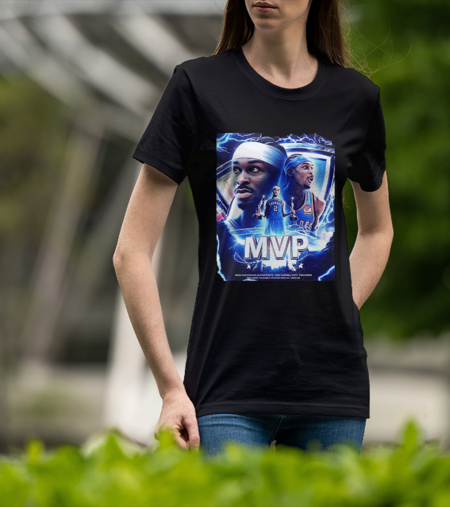 Shai Gilgeous Alexander Oklahoma City Thunder MVP NBA Most Valuable Player 2024 25 2025 26 T-Shirt