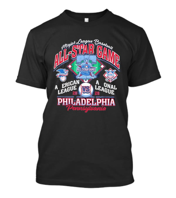 Major League Baseball 2026 All Star Game Philadelphia Pennsylvania American Vs National League T-Shirt