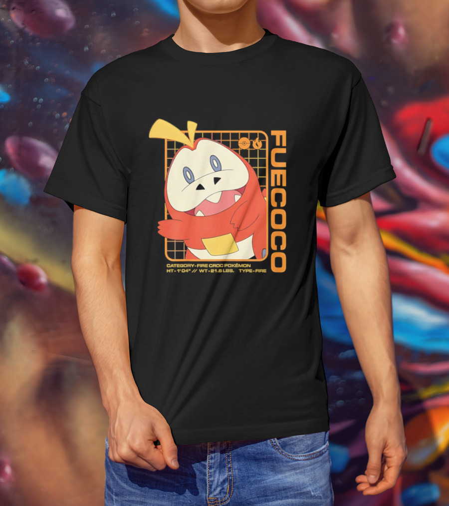 Fuecoco Fire Croc Pokémon Character Art Kanto Region T-Shirt