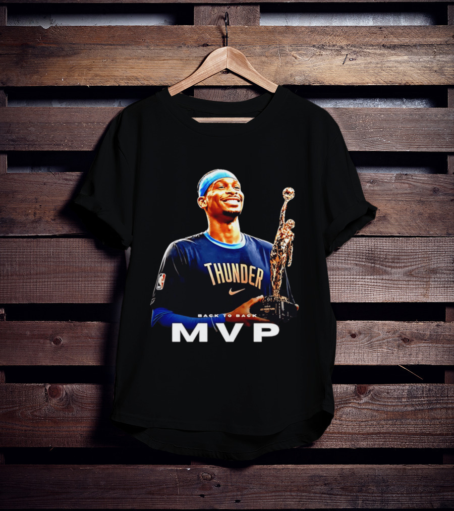 2026 MVP Back 2 Back Shai Gilgeous Alexander OKC Thunder T-Shirt
