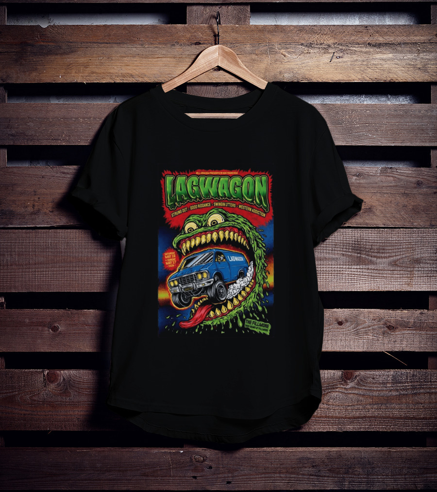 Bill Graham Presents Lagwagon Strung Out Good Riddance Swingin Utters Western Addiction The Fillmore San Francisco May 16 17 2026 Van Monster T-Shirt