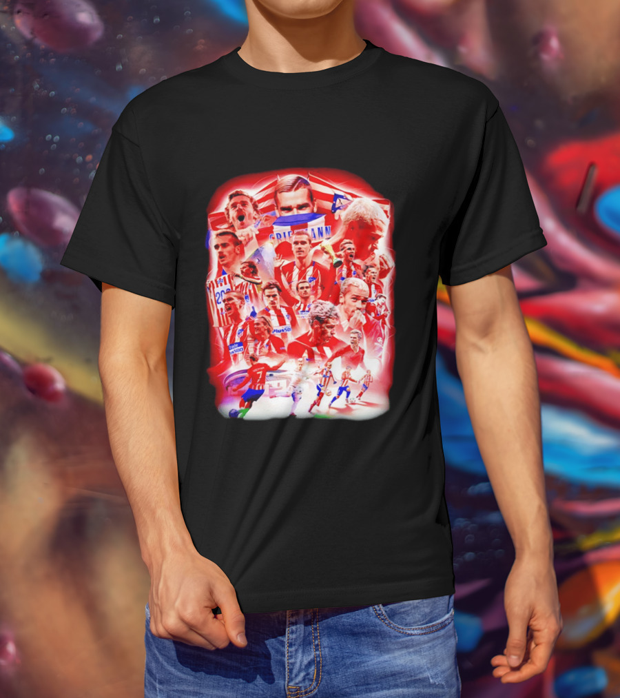 Atlético De Madrid Antoine Griezmann Fan Collage 2026 T-Shirt