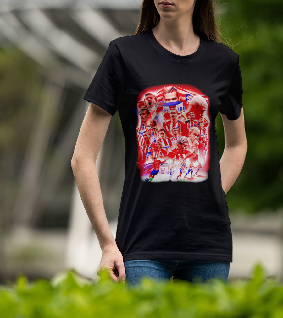 Atlético De Madrid Antoine Griezmann Fan Collage 2026 T-Shirt