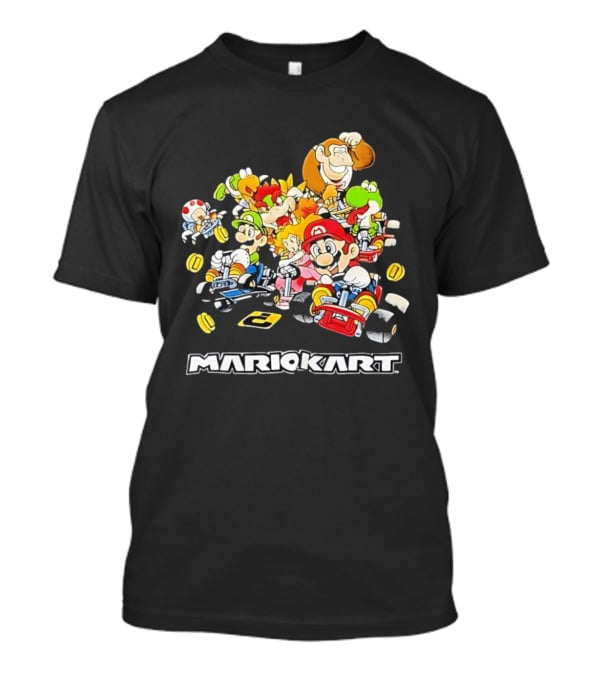 MARIOKART Racing Characters Compilation Black T-Shirt