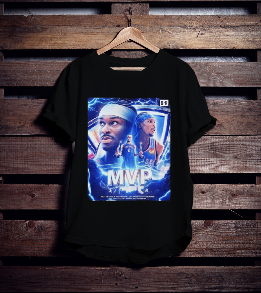 Shai Gilgeous Alexander MVP Thunder 2024 Electrifying Tribute B/R Edition T-Shirt
