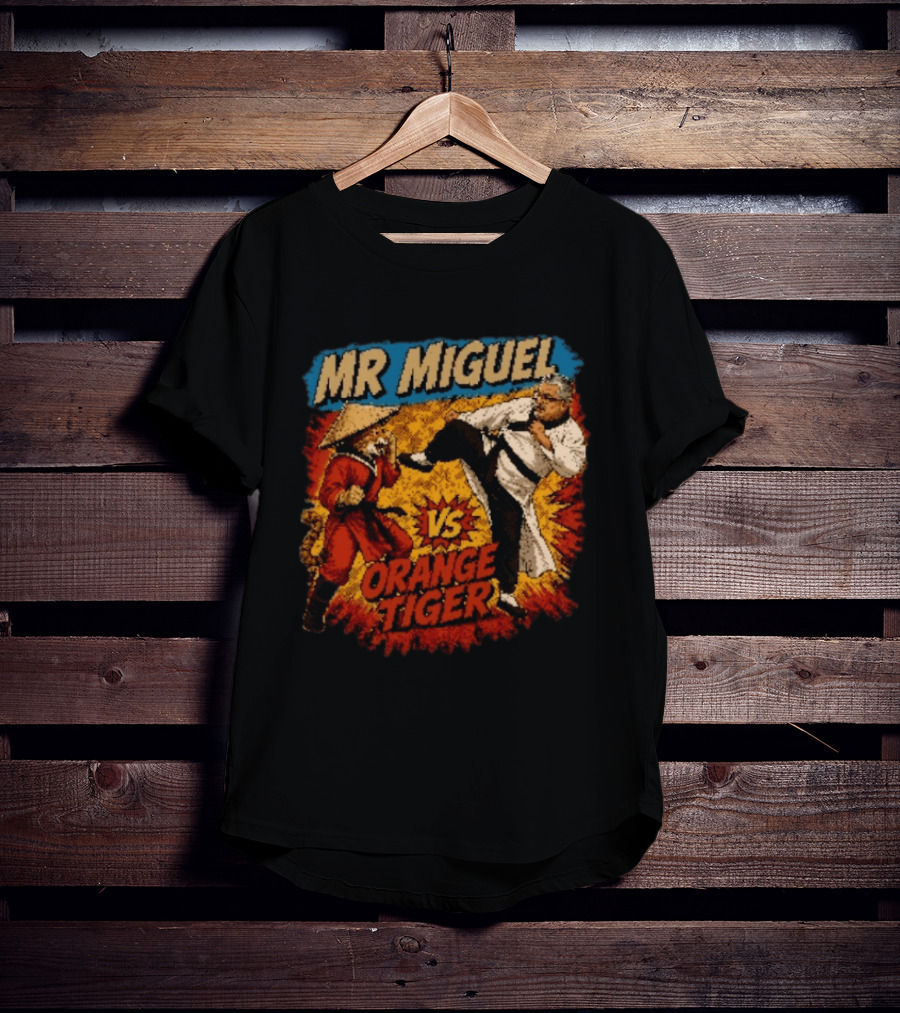Mr Miguel Vs Orange Tiger Martial Arts Showdown T-Shirt