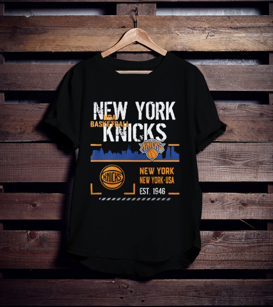 New York Knicks NBA Basketball Skyline Est 1946 T-Shirt