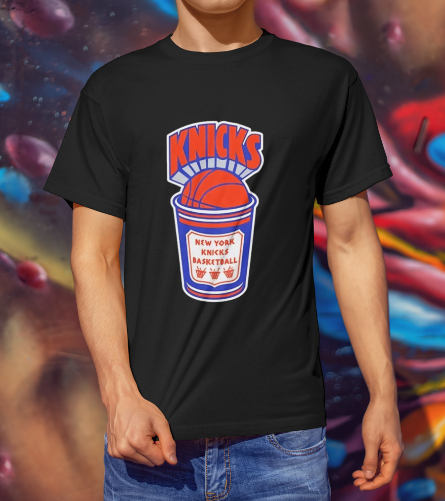 New York Knicks Basketball Orange Cup Knicks T-Shirt