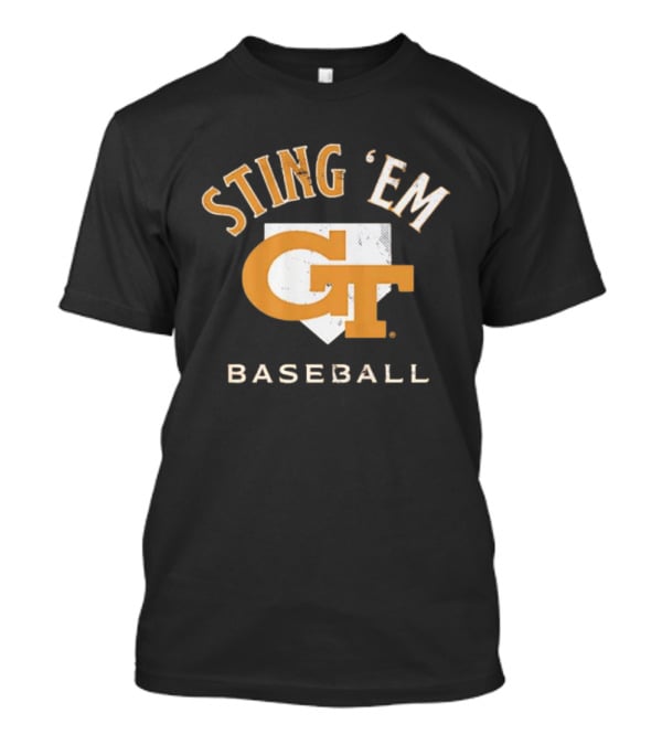 Georgia Tech Yellow Jackets Sting 'Em GT Baseball Home Plate T-Shirt