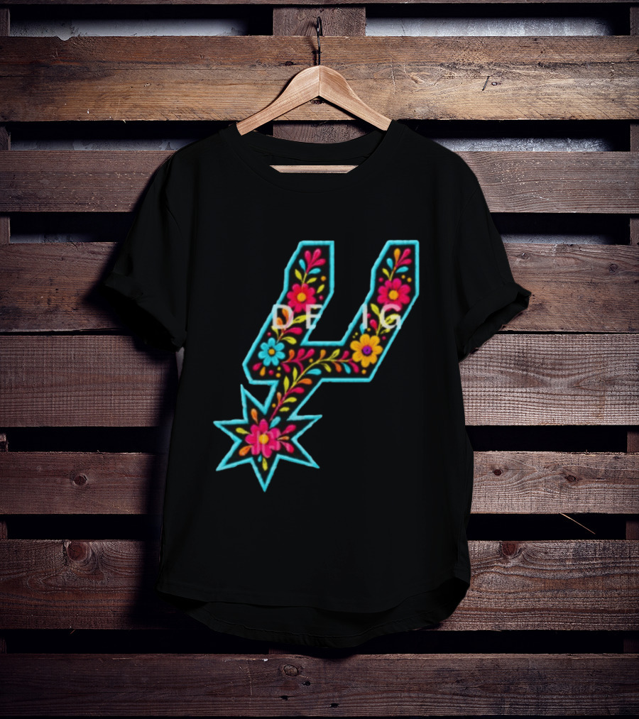 Original Spurs Floral San Antonio Spurs Basketball Nba 2026 Floral Pattern Spurs Logo 2026 T-Shirt