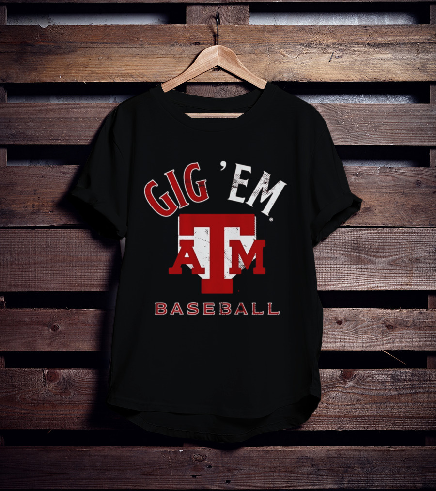 Texas A&M Gig 'Em Baseball Home Plate T-Shirt