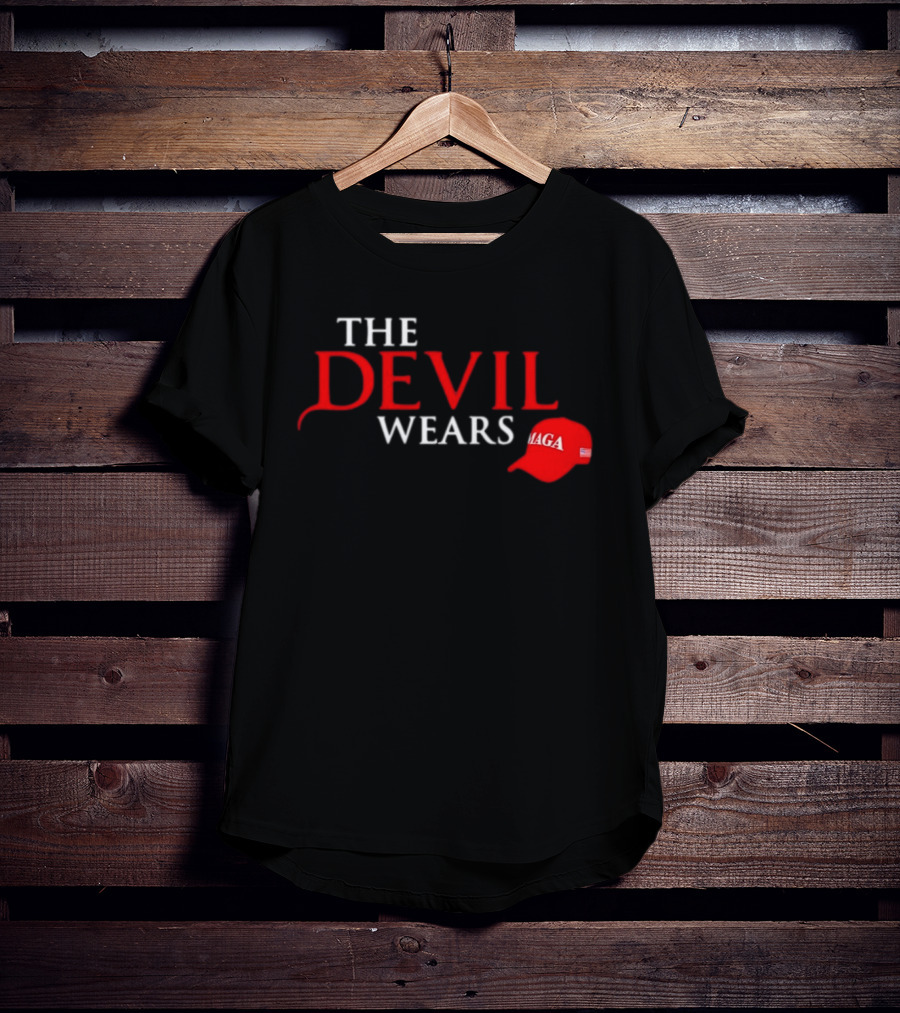 The Devil Wears MAGA Hat Red T-Shirt