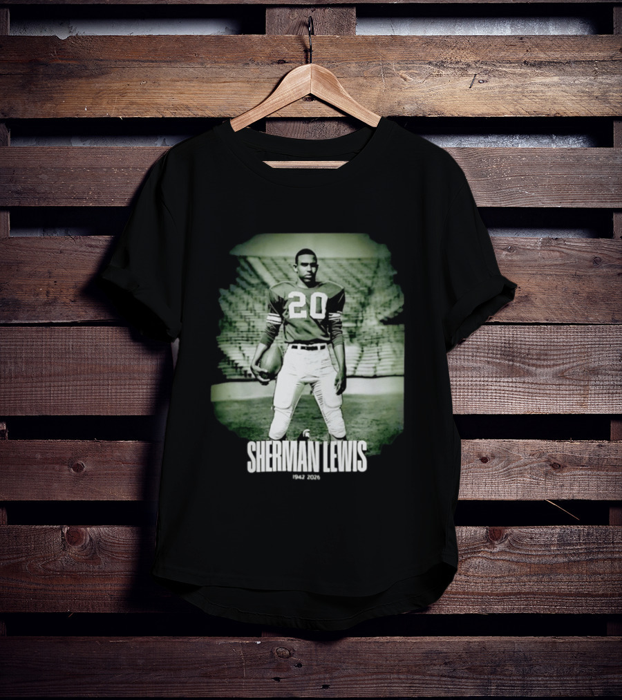 Sherman Lewis 1942 2026 Legendary Number 20 Football T-Shirt