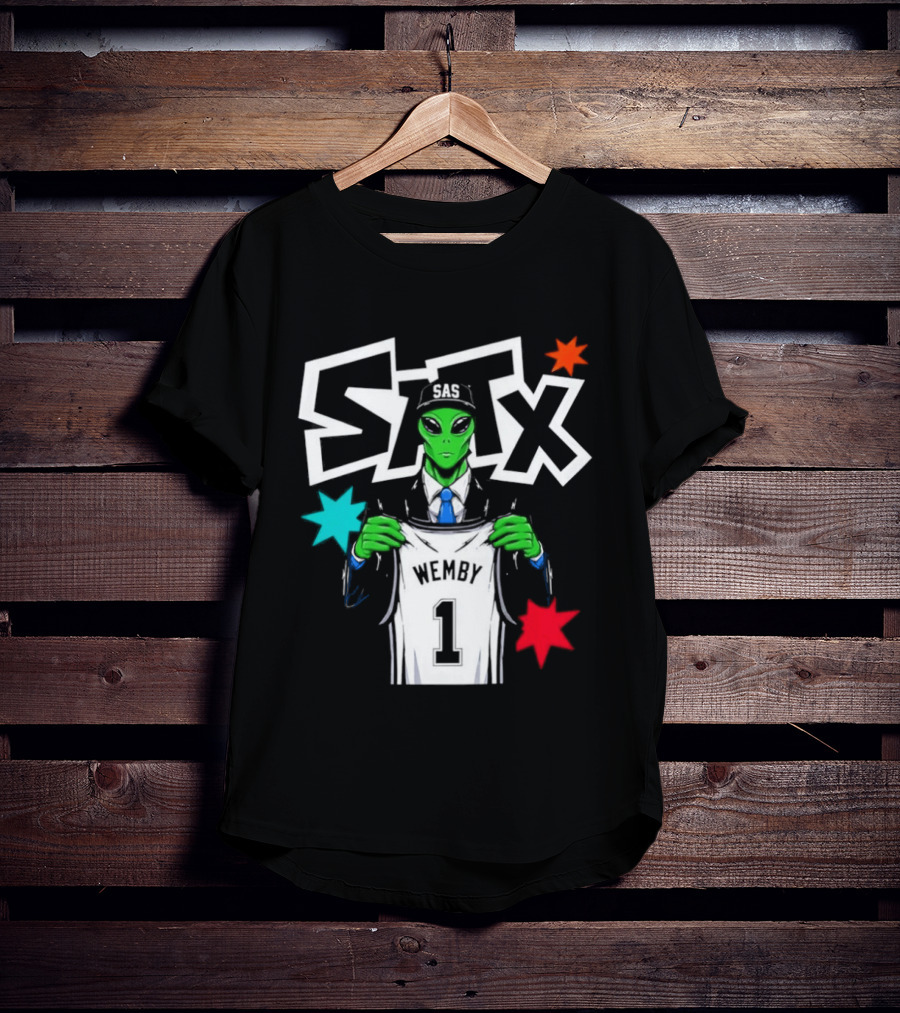 SATX SAS Wemby Alien Holding Wemby 1 Jersey T-Shirt