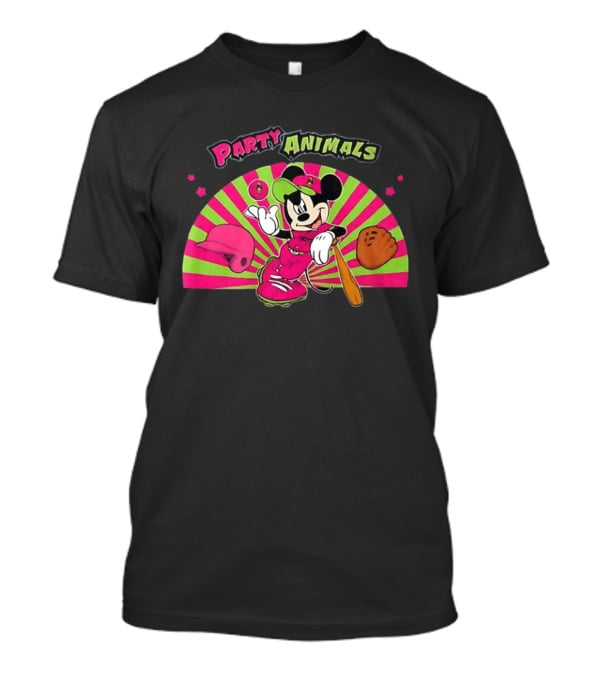 Savannah Party Animals Mickey Mouse Baseball Fun 2026 T-Shirt