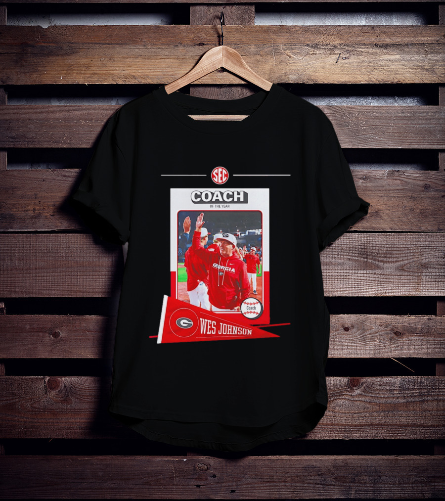 Georgia Bulldogs Wes Johnson SEC Coach Of The Year 2026 T-Shirt