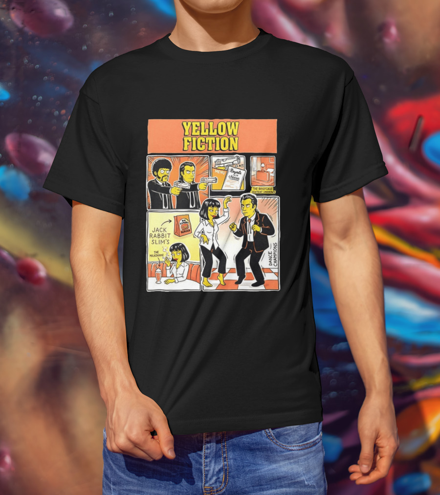 Yellow Fiction Royale Cheese Dance Champions Jack Rabbit Slim's T-Shirt